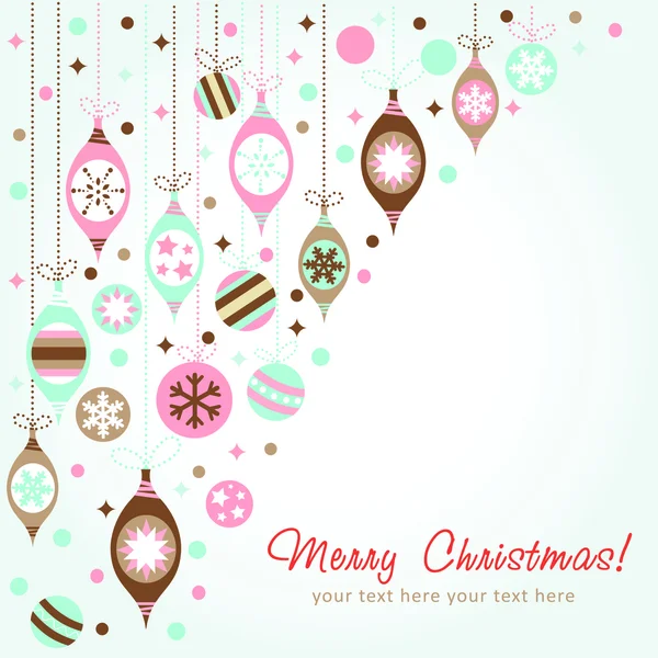 美しいデザインのクリスマスのグリーティング カード — ストックベクタ