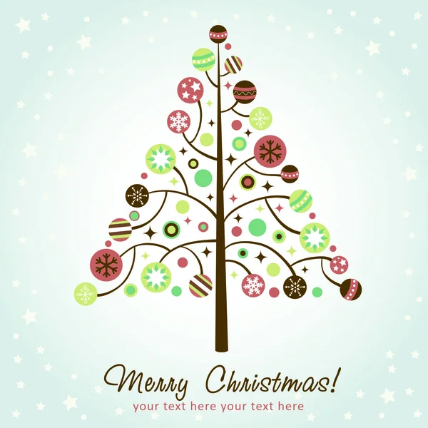 Τυποποιημένο σχέδιο χριστουγεννιάτικο δέντρο — Διανυσματικό Αρχείο