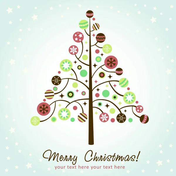 Stylized design Christmas tree — Stock Illustration Stylized design Christmas tree Vector Graphics