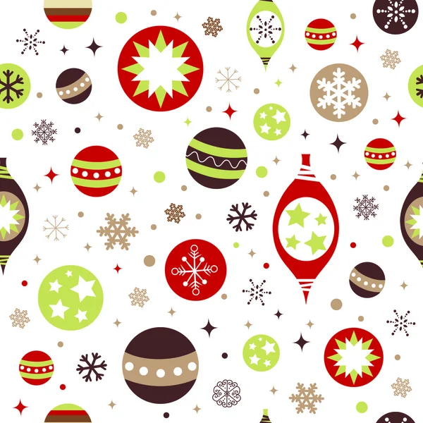 美しいデザインのクリスマスのシームレスなパターン — ストックベクタ