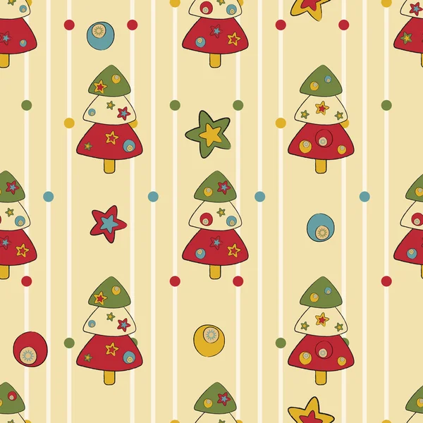 Patrón sin costura de Navidad y Año Nuevo — Archivo Imágenes Vectoriales