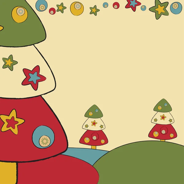 Noël et nouvelle carte de voeux de l'année — Image vectorielle