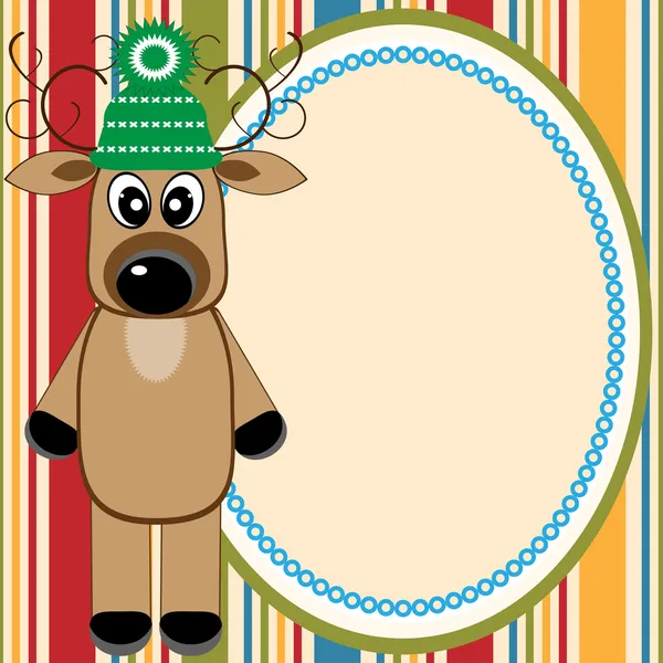 Boże Narodzenie i nowy rok karty z jelenia — Wektor stockowy