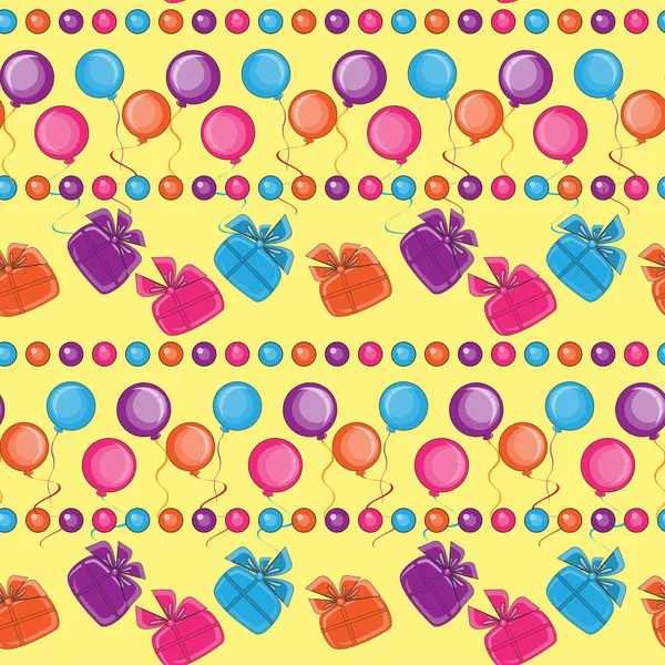Χωρίς ραφή πρότυπο με πολύχρωμα μπαλόνια — Διανυσματικό Αρχείο