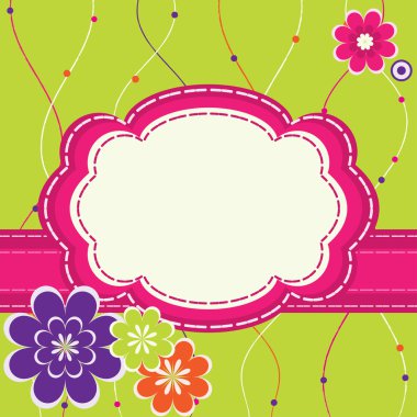 Floral greeting card clipart