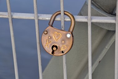 Padlock of love clipart