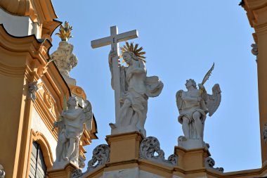 Statues of Melk abbey clipart