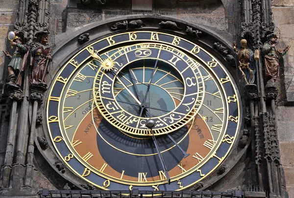 Anel zodiacal de Praga Relógio Astronômico — Fotografia de Stock