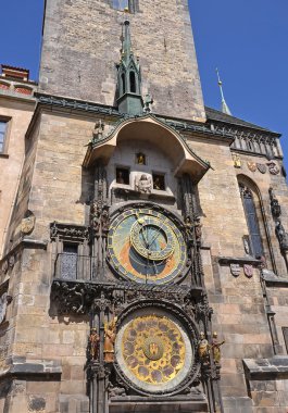 Prague astronomical clock clipart