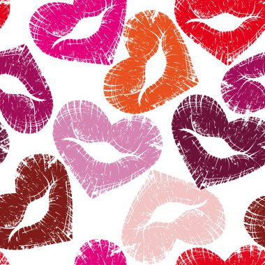 Print of lips, kiss clipart