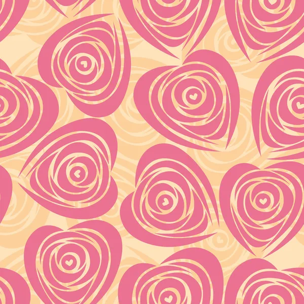 Fond de fleur avec rose comme coeur . — Image vectorielle