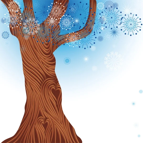 Decorative winter tree — Stock Vector