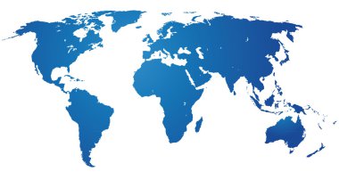 Detailed world map. clipart