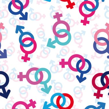 Seamless gender background clipart