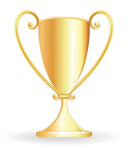 Champion cup - goblet golden — Stock Vector