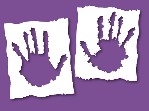 Papier avec trou de main — Image vectorielle
