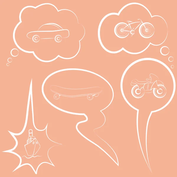 Set of speech and thought bubbles — Stock Vector