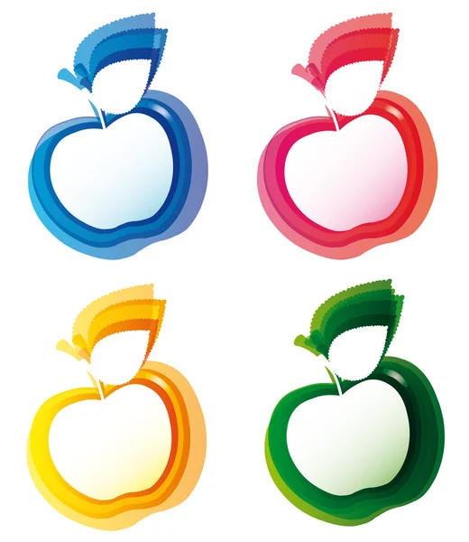 抽象多彩横幅模板苹果 — 图库矢量图片