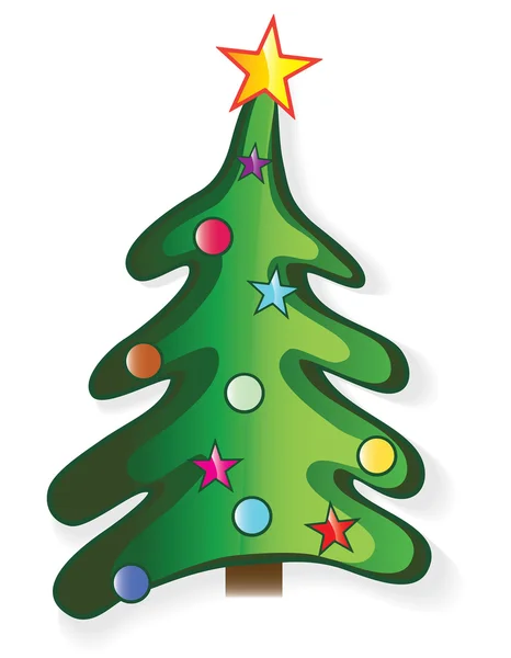 Icon christmas tree — Stock Vector
