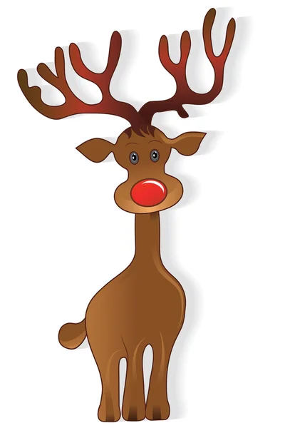 Icon christmas deer — Stock Vector
