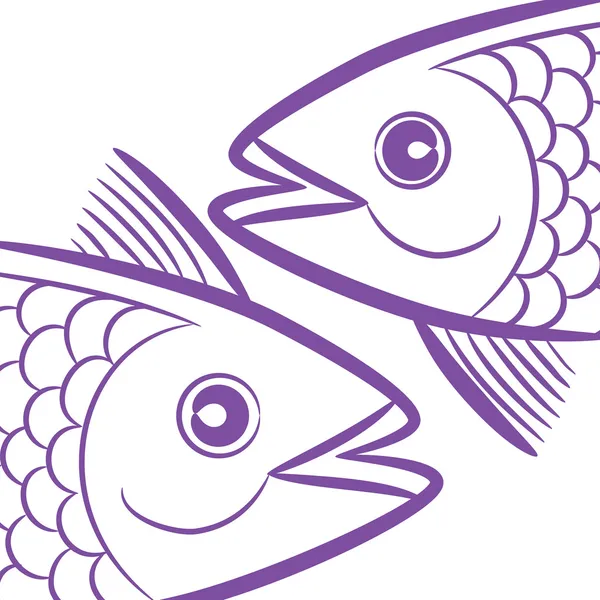 Znamení zvěrokruhu - ryby — Stockový vektor