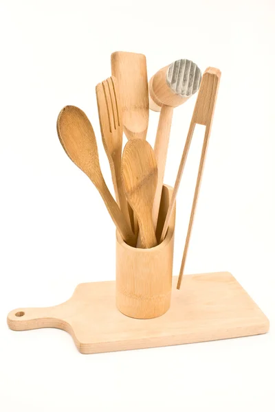 Fából készült konyhai eszközök — Stock Fotó