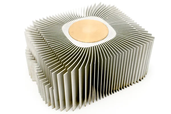 Aluminum cpu cooler heatsink — Stock Photo, Image