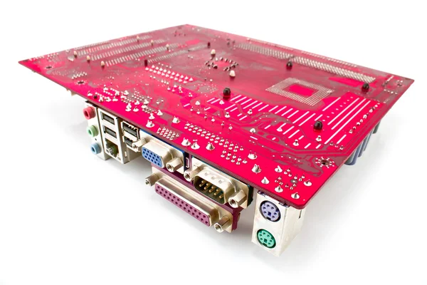Componentes y circuitos de la placa base de hardware — Foto de Stock