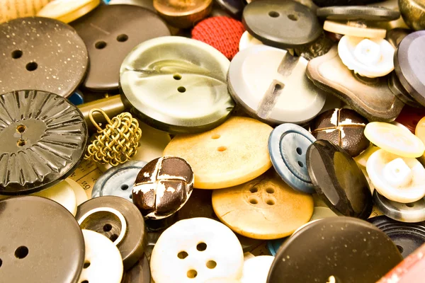 Coleção de botões de roupa — Fotografia de Stock