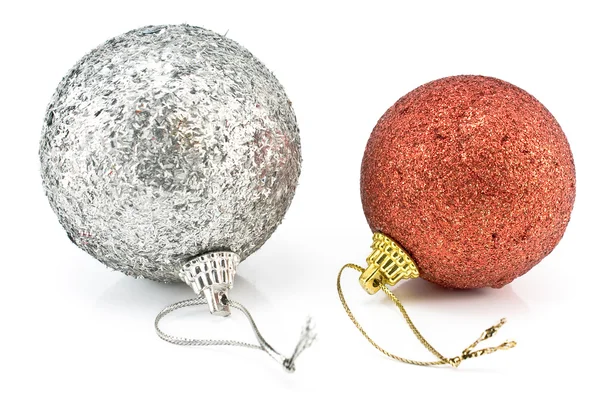 Two christmas baubles — Stock Photo, Image