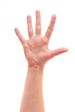 Hand showing five clipart