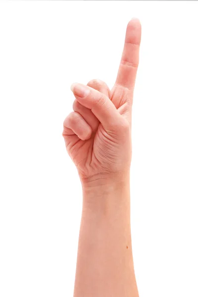 Hand showing the number one — Stock Photo, Image