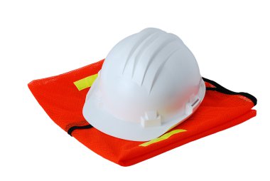 Basic work safety set isolated on white clipart