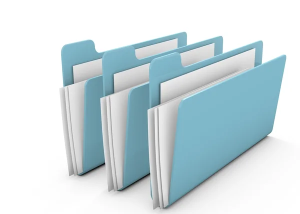 Folders on white background — Stock Photo, Image