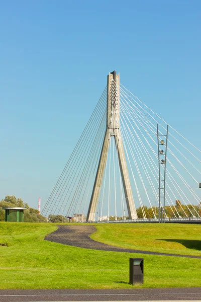 Modern bridge (Swietokrzyski) in Warsaw, Poland — Stock Photo, Image