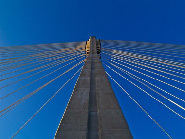 Modern bridge Swietokrzyski, Warsaw , Poland clipart