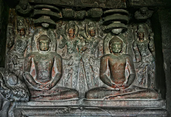 Stock image Buddhist statue in Ellora Caves