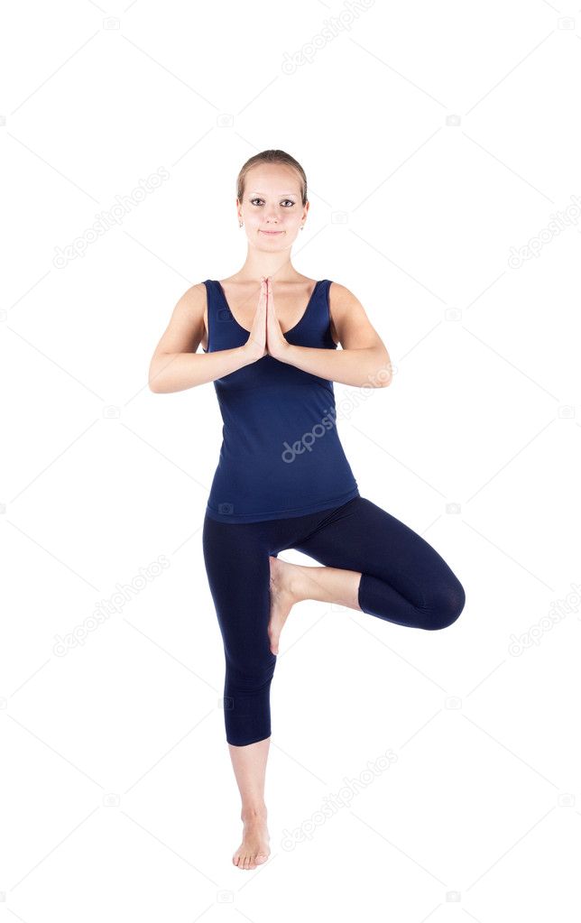 Yoga vrikshasana tree pose