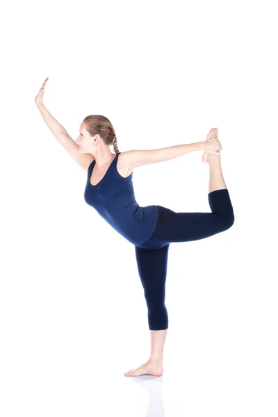 Yoga natarajasana dancer pose — Stock Photo, Image