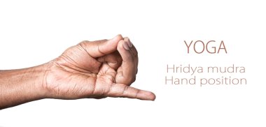 Yoga hridya mudra clipart