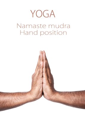 Yoga Namaste prayer mudra clipart