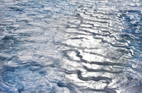 Textura das ondas de gelo — Fotografia de Stock