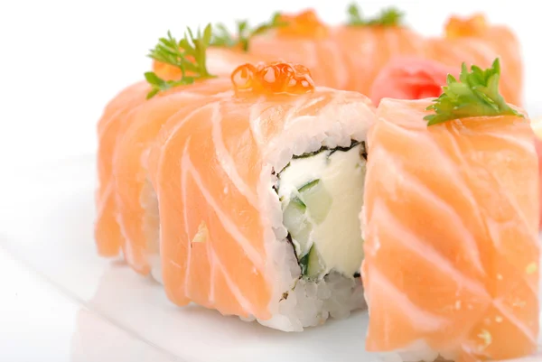 Sushi auf Weiß — Stockfoto