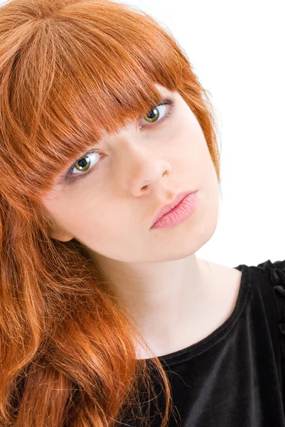 Mooi meisje met rood haar — Stockfoto