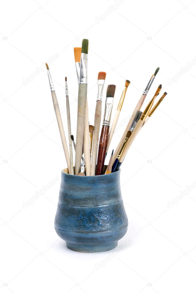 Brushes in vase