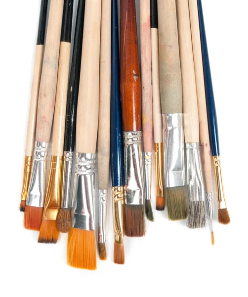 Paint brushes on white — Stock Photo, Image