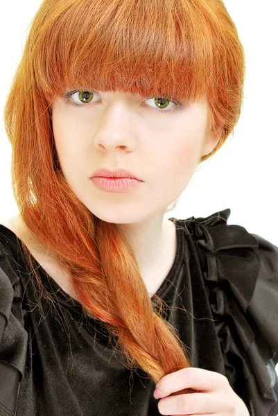 Hermosa chica con el pelo rojo —  Fotos de Stock
