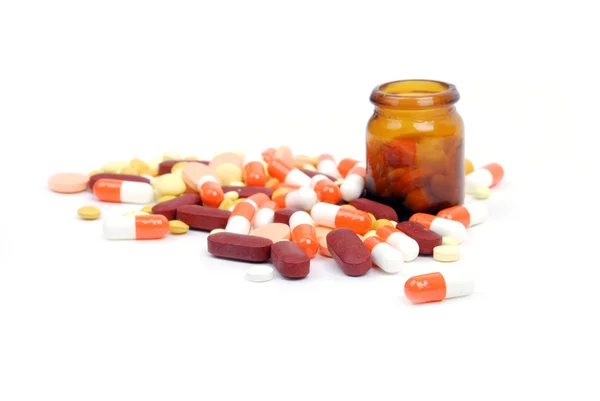 Jar with tablets — Stock Photo, Image