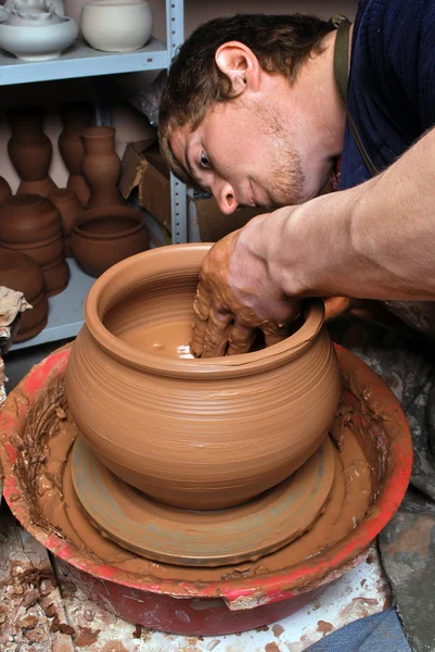 陶工の車輪を陶工します。 — ストック写真