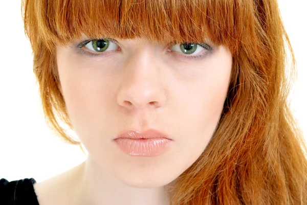 Piękna dziewczyna z rudymi włosami — Zdjęcie stockowe